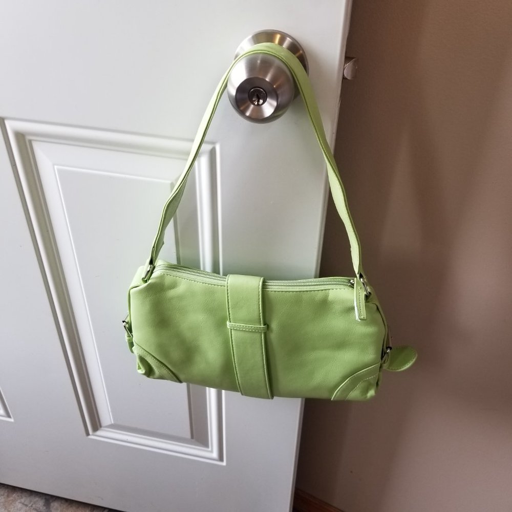 Silver and Green Mini Bag with Structured Design - Picture 2 of 8